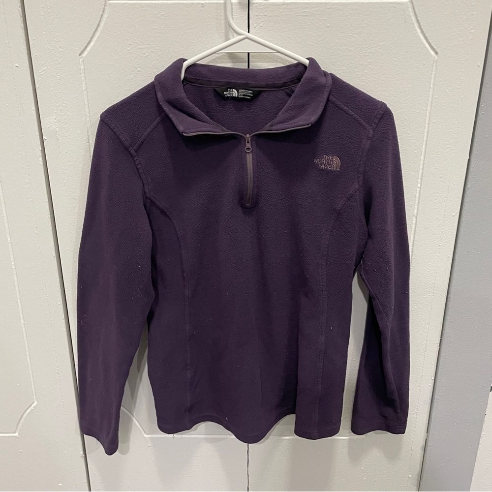 The North Face Purple Fleece 1/4 Zippered Jacket